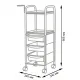 Тележка парикмахерская М-09, белый